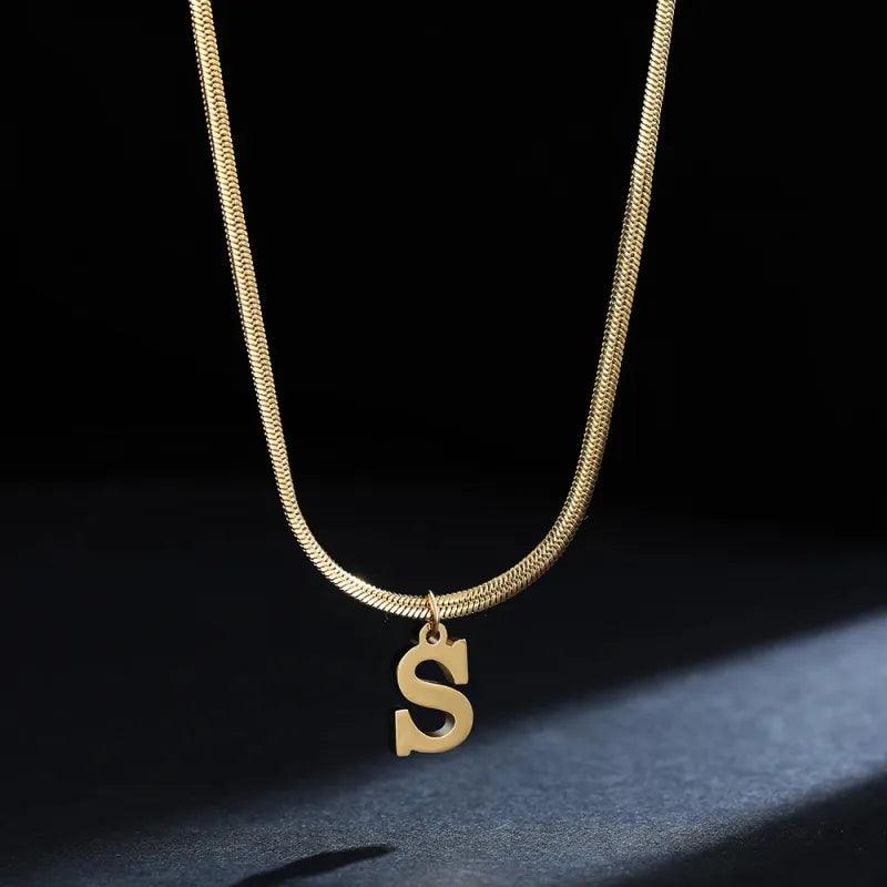 Letter Snake Chain Necklace