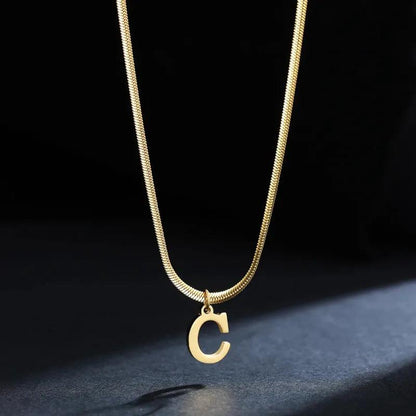 Letter Snake Chain Necklace