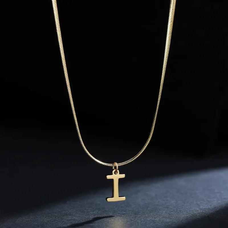 Letter Snake Chain Necklace