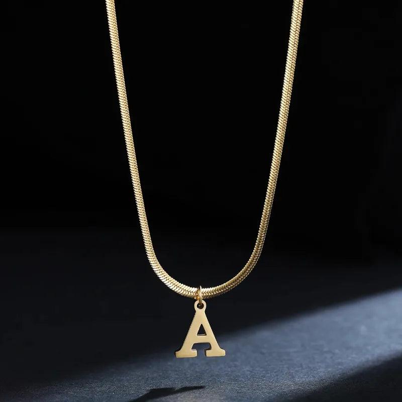 Letter Snake Chain Necklace