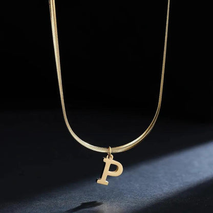 Letter Snake Chain Necklace