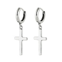 Sterling Silver Cross Stud Earrings