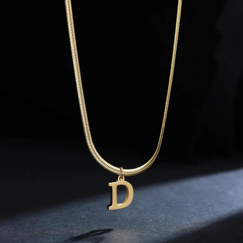 Letter Snake Chain Necklace