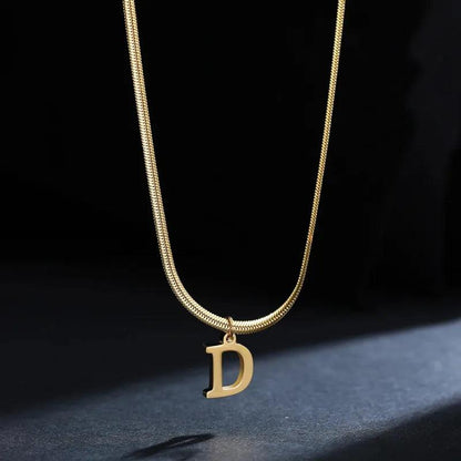 Letter Snake Chain Necklace