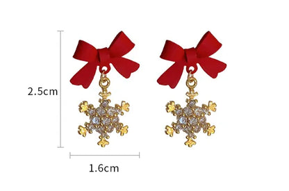 Snowflake Bow Earrings