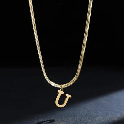 Letter Snake Chain Necklace