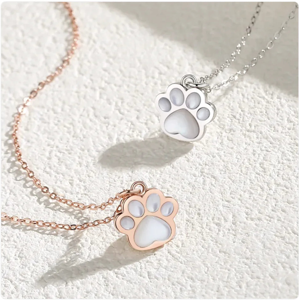 Sterling Silver Cat Paw Necklace