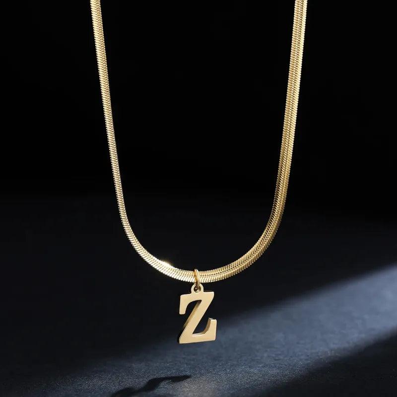 Letter Snake Chain Necklace