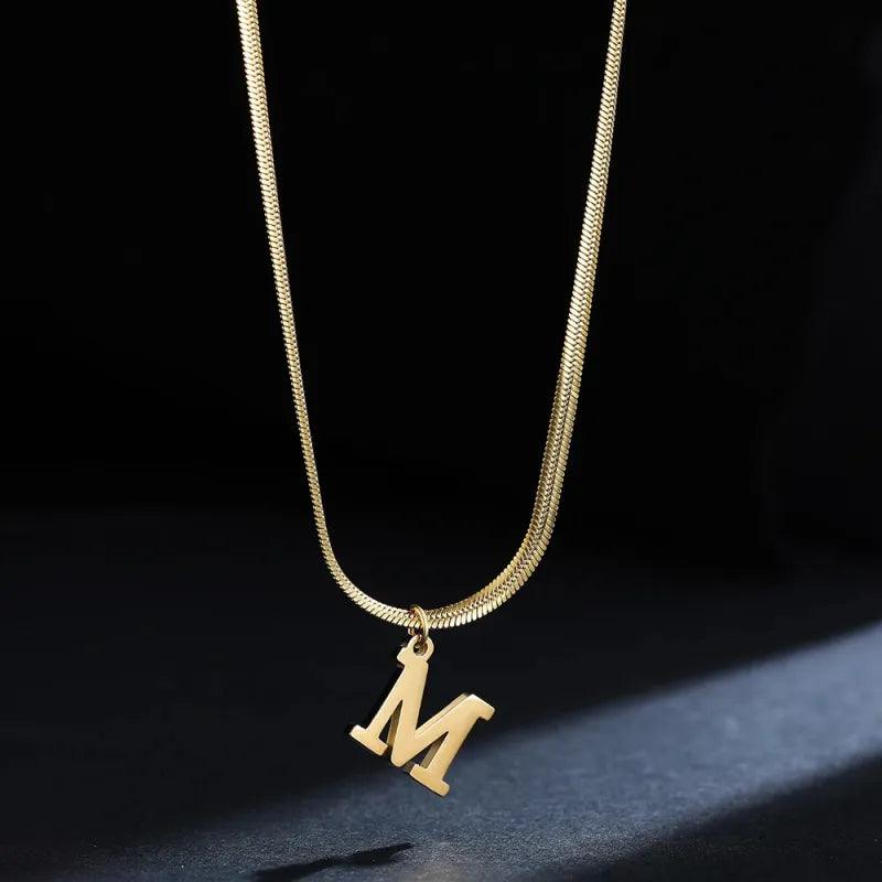 Letter Snake Chain Necklace