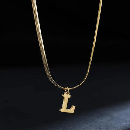 Letter Snake Chain Necklace