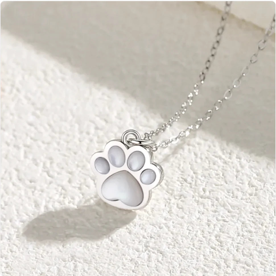 Sterling Silver Cat Paw Necklace