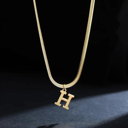 Letter Snake Chain Necklace