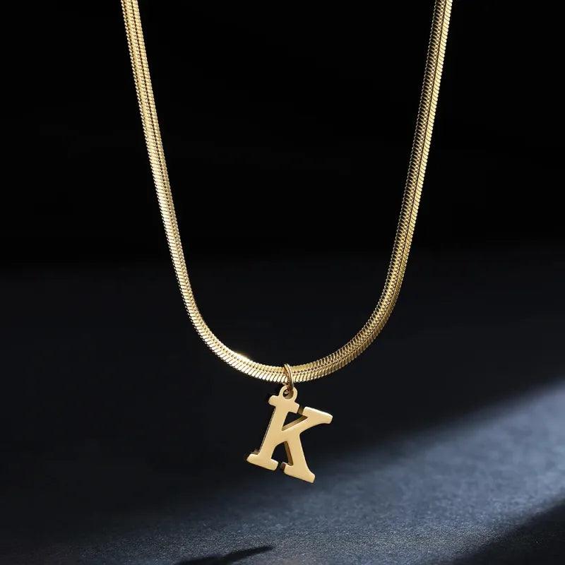 Letter Snake Chain Necklace