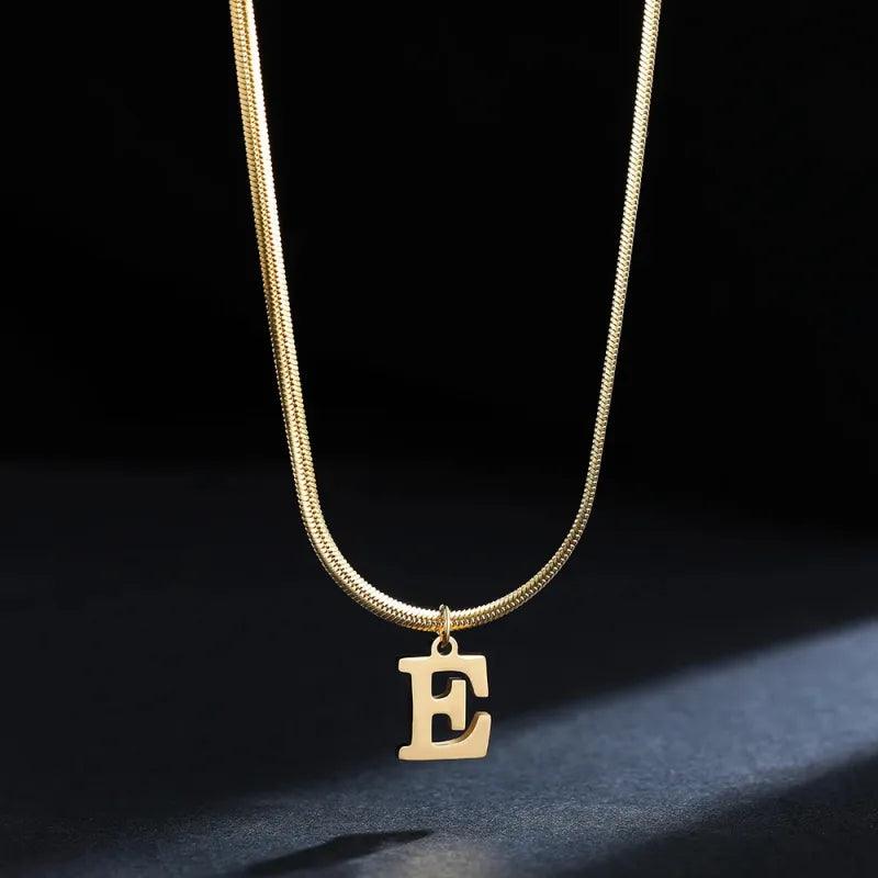 Letter Snake Chain Necklace