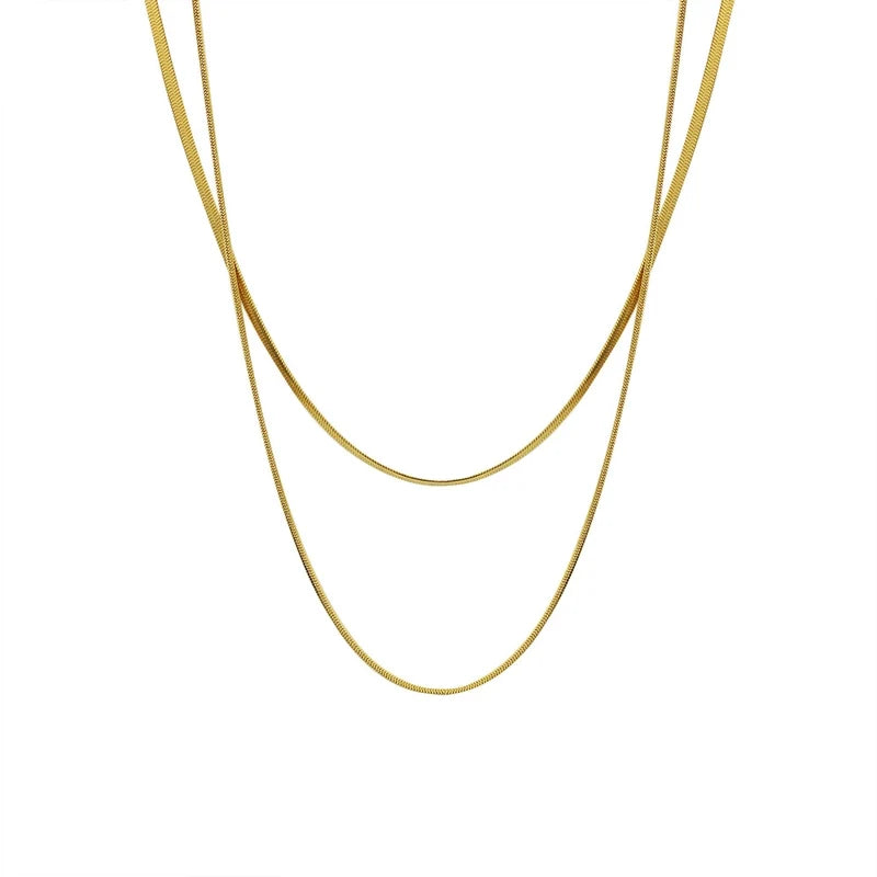 Double Layer Snake Chain Necklace