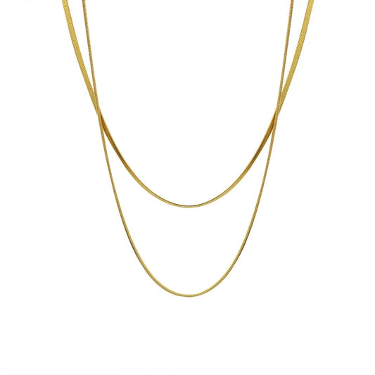 Double Layer Snake Chain Necklace