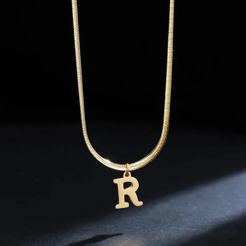 Letter Snake Chain Necklace