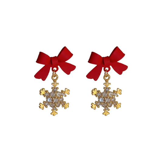 Snowflake Bow Earrings