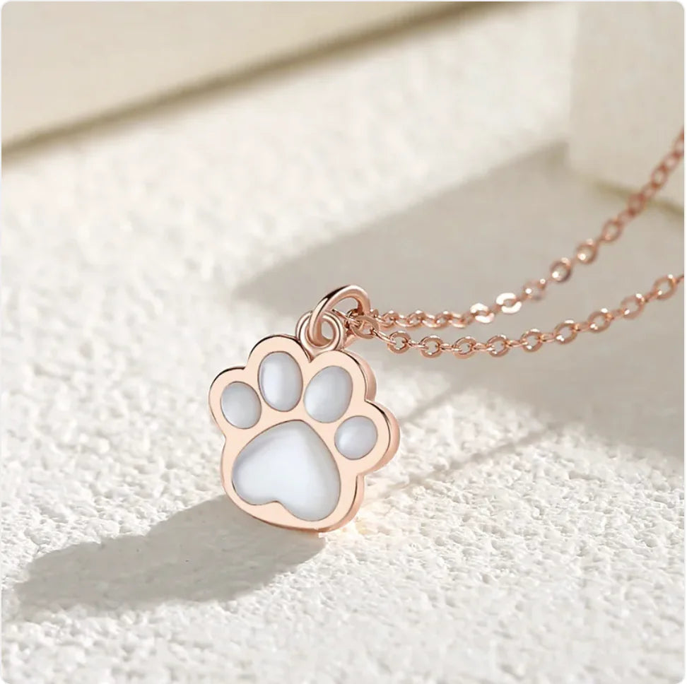 Sterling Silver Cat Paw Necklace