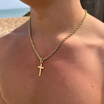 Stainless Steel Cross Pendant Necklace