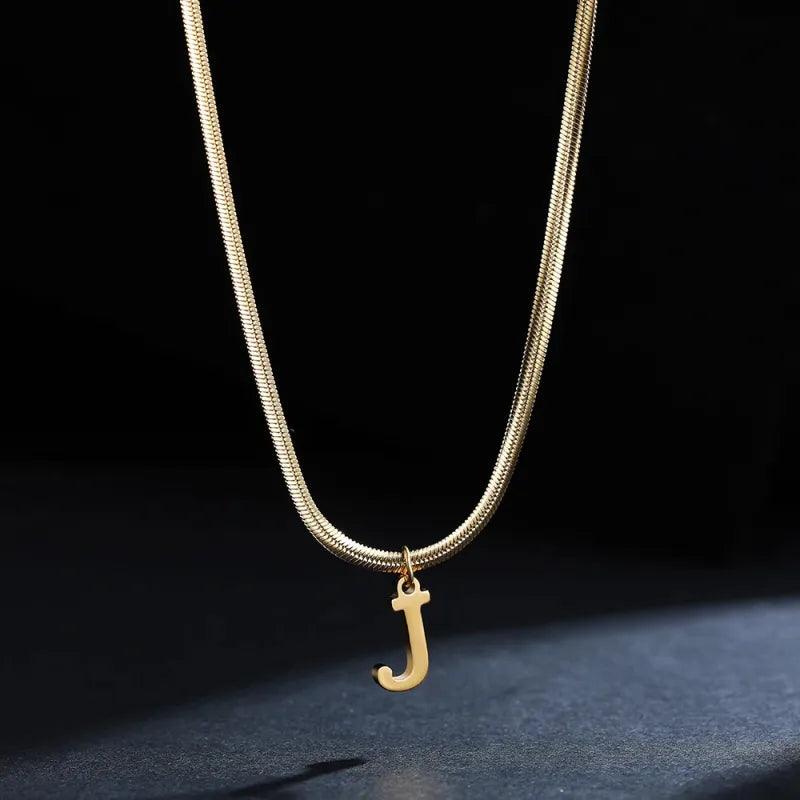 Letter Snake Chain Necklace