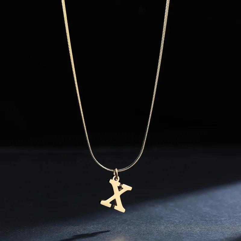 Letter Snake Chain Necklace