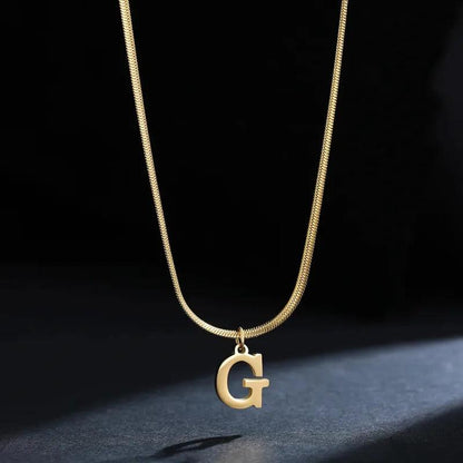 Letter Snake Chain Necklace