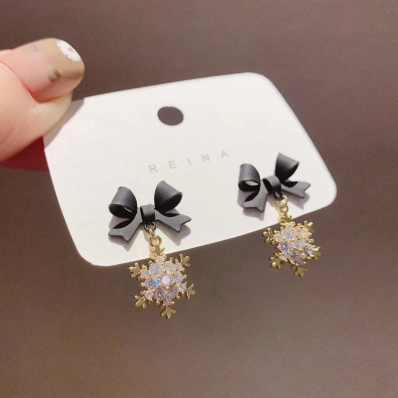 Snowflake Bow Earrings