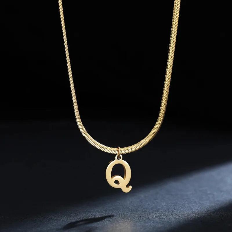 Letter Snake Chain Necklace