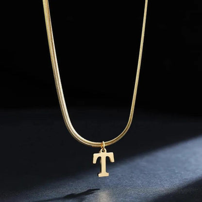 Letter Snake Chain Necklace