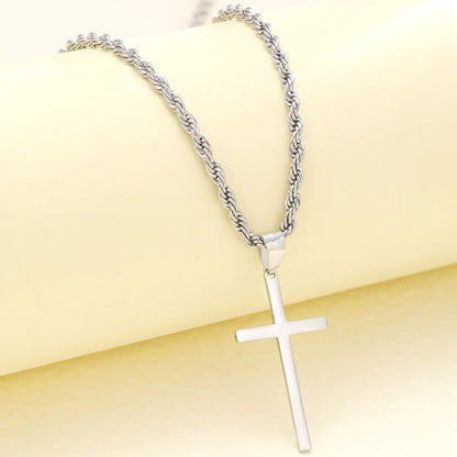 Stainless Steel Cross Pendant Necklace