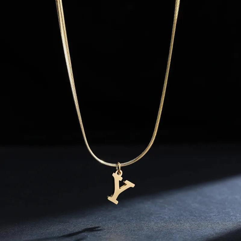 Letter Snake Chain Necklace