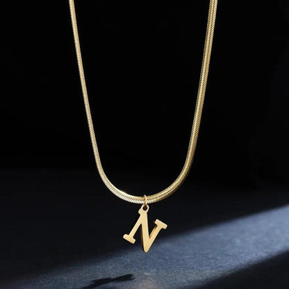 Letter Snake Chain Necklace